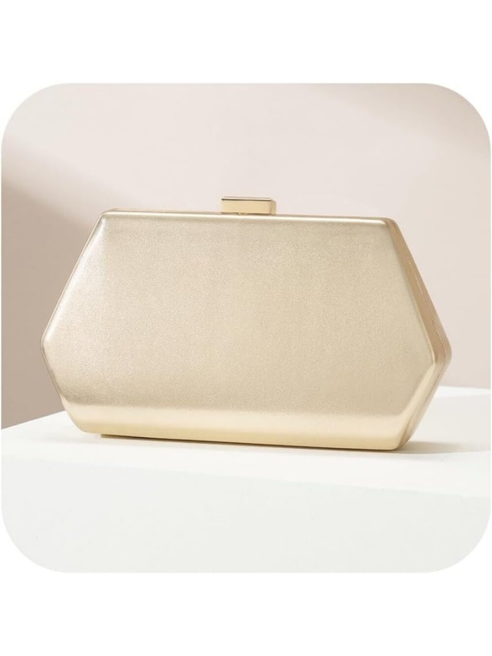Women's Gold Sparkly Clutch Purse Detachable Chain Wedding Prom Evening Bag